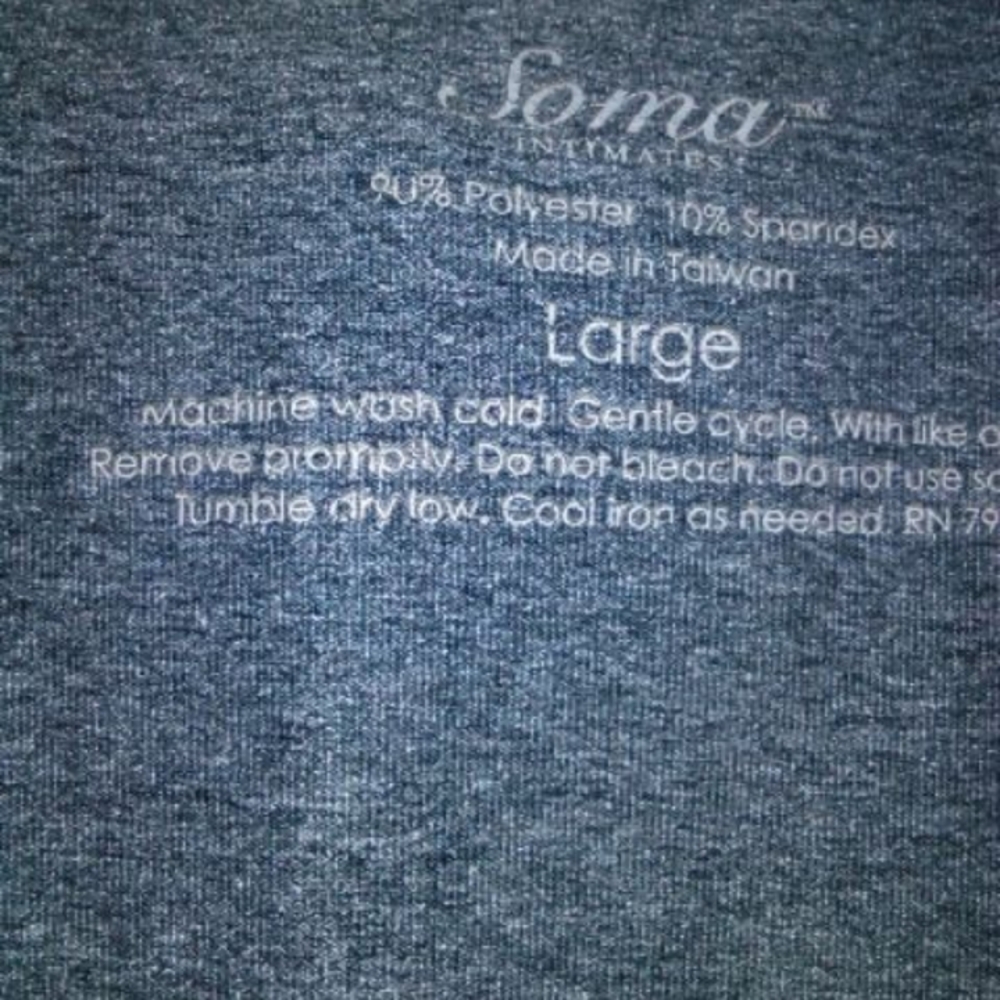 Soma Olive Gray Hooded Pullover Sweatshirt - Picture 3 of 3